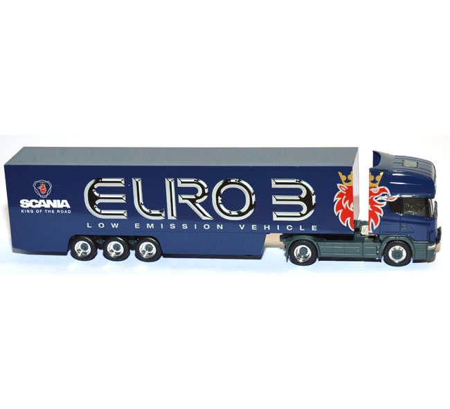 Scania 144 L Koffersattelzug Euro blau