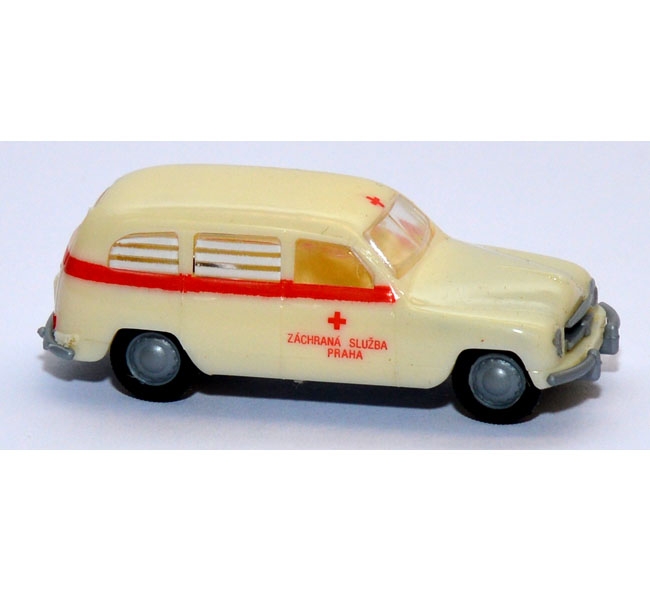 Skoda 1201 Kombi 1952 Rotes Kreuz Prag cremeweiß