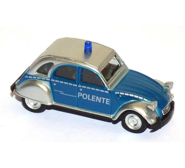 Citroen 2 CV Polente Polizei Schleswig Holstein blau