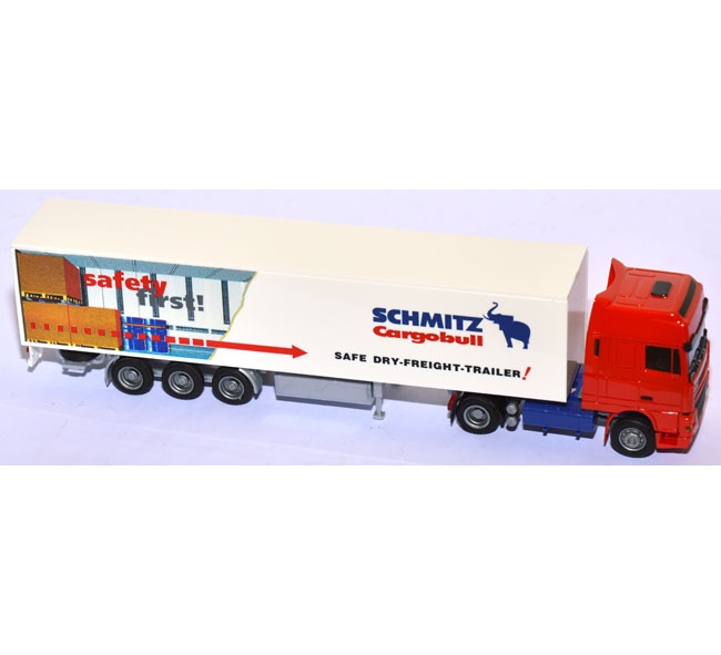 DAF 95 XF Koffersattelzug Schmitz Cargobull rot