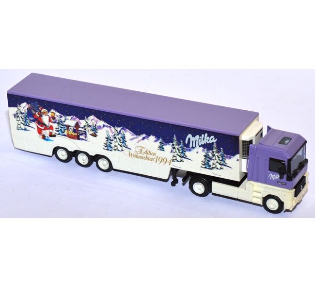 MAN F 90 Kühlkoffersattelzug Milka Weihnachten 1994