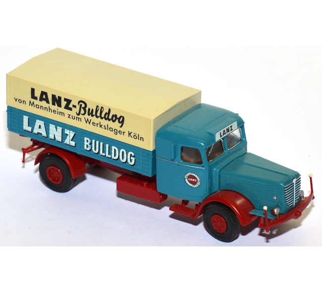 Büssing 8000 Pritschen-LKW Lanz-Bulldog blau