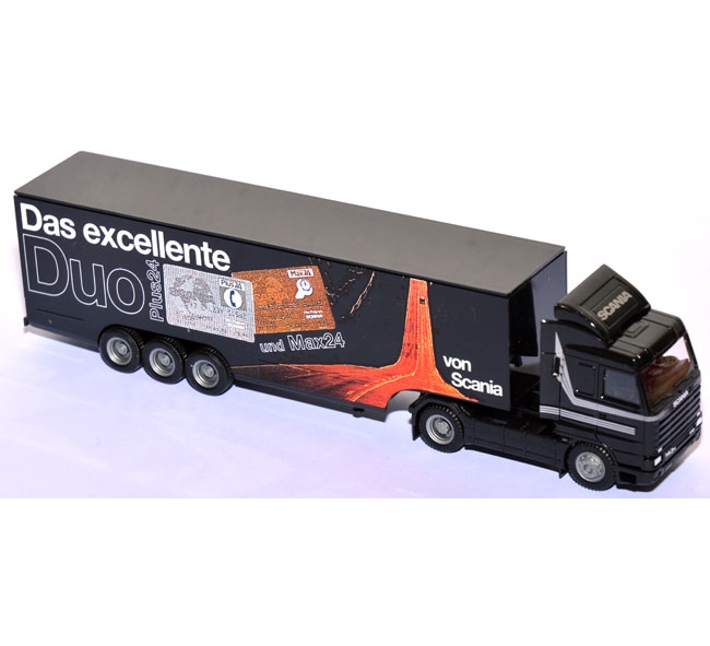 Scania 143 M Streamline Koffersattelzug Das excelente Duo schwarz