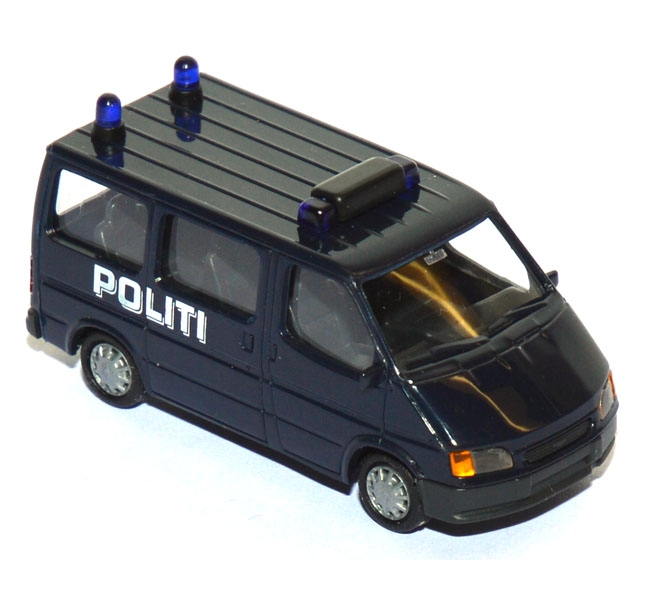 Ford Transit Bus Politi Polizei Dänemark blau