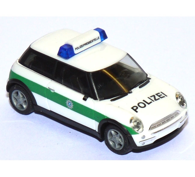 Mini Cooper Polizei München Polizeipressestelle weiß