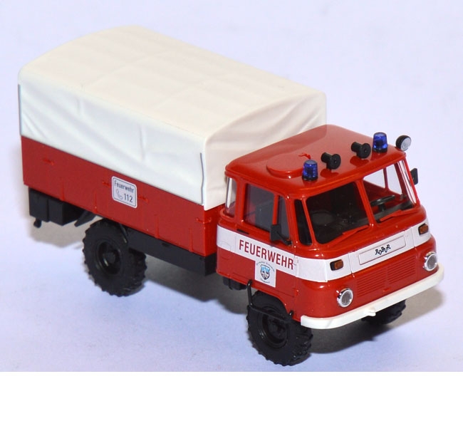 Robur LO 2002 A LKW Feuerwehr Leipzig rot