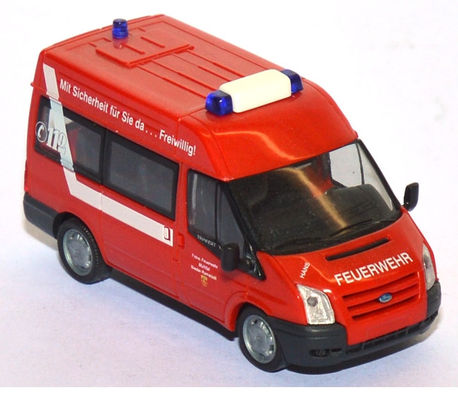 Ford Transit Bus HD Feuerwehr Nieder-Ramstadt rot