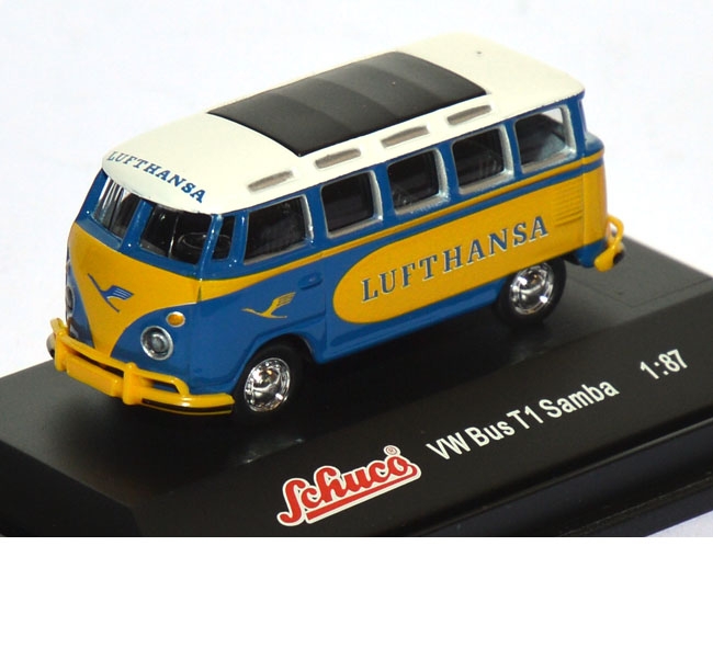 VW T1 Bus Samba Lufthansa blau