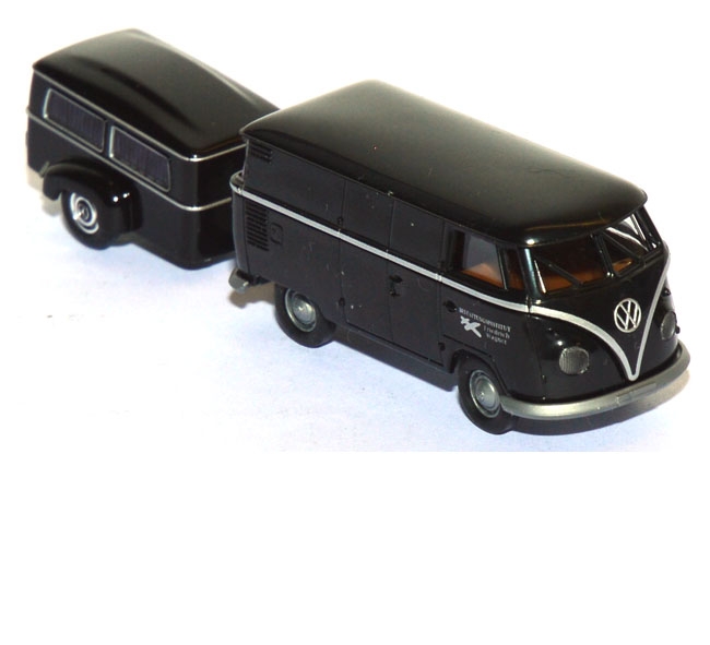 VW T1 Kasten Bestattungsinstitut mit Anhänger schwarz
