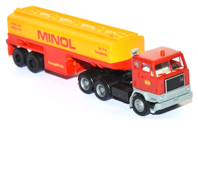 Volvo F88 Tanksattelzug Minol rot