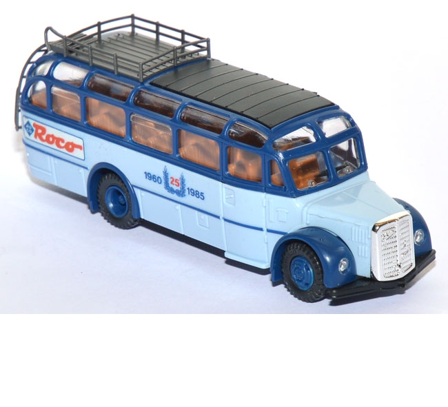 Saurer Komet Bus - Messe Nürnberg 1985 blau