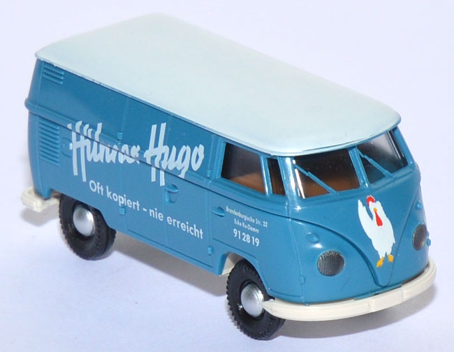 VW T1 Kasten Hühner Hugo blau