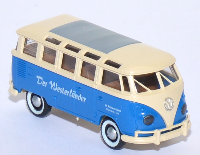 VW T1 Bus Samba Der Westerländer blau