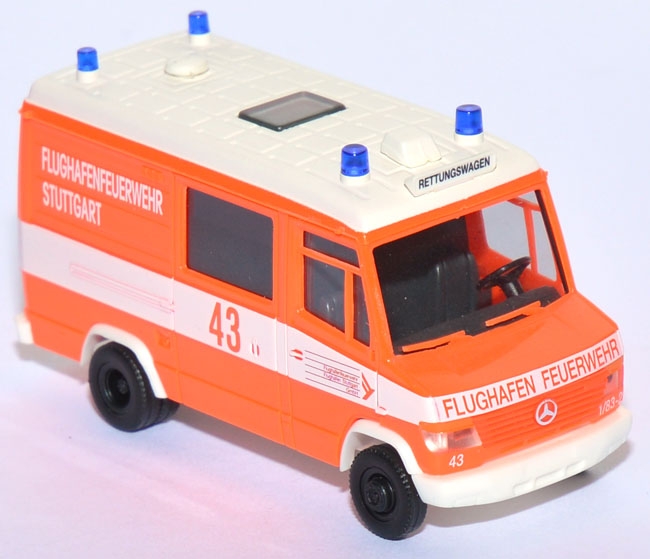 Mercedes-Benz T2 Vario Kasten RTW Flughafen-Feuerwehr Stuttgart leuchtrot