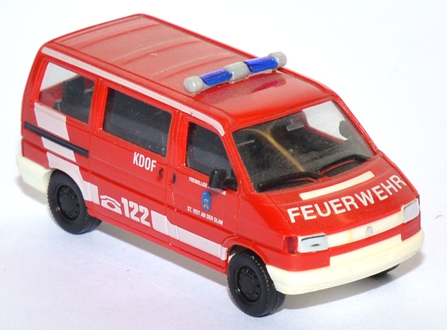 VW T4 Caravelle Bus MTW Feuerwehr St. Veit Österreich rot