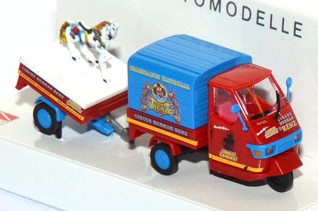 Shop für gebrauchte Modellautos - Piaggio Ape 50 Circus Renz mit  Anhänger 48475