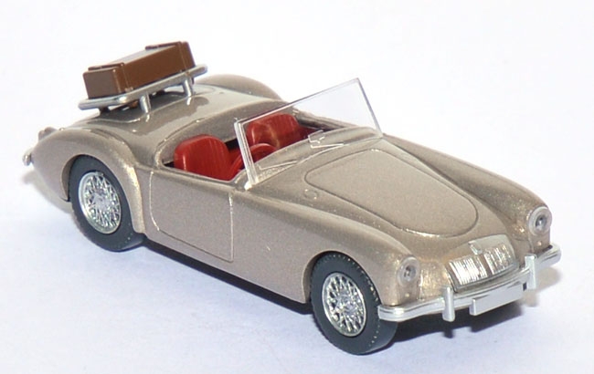 MG A Roadster mit Gepäckträger goldbeige