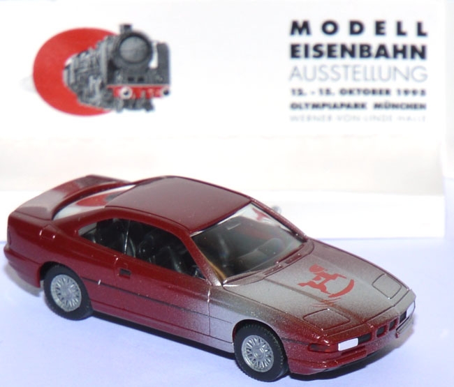 BMW 850 i Modelleisenbahn München 1995 weinrot