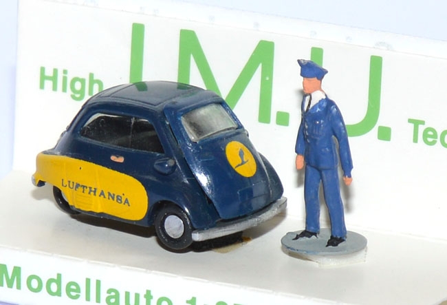 BMW Isetta 300 Lufthansa mit Figur blau