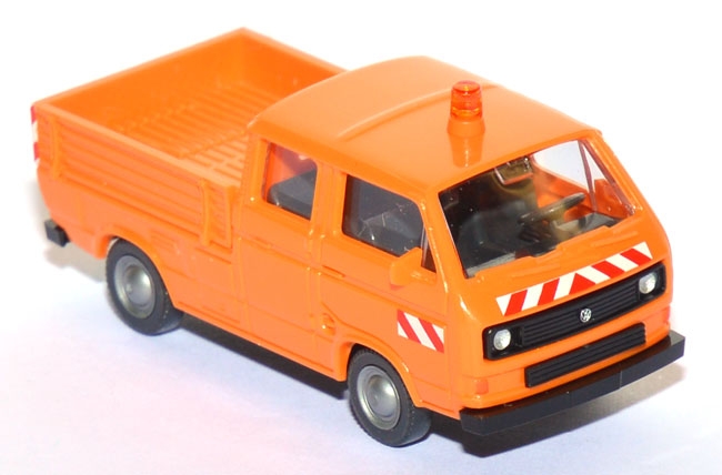 VW T3 Pritsche Doppelkabine Kommunaldienst orange