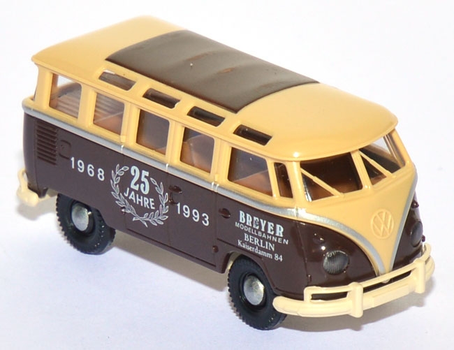 VW T1 Bus Samba 25 Jahre Breyer Modellbahnen Berlin braun