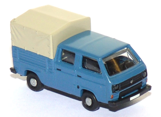 VW T3 Doka Pritsche mit Plane blau