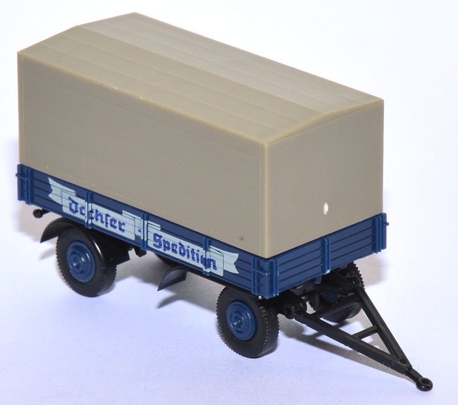 Pritschen-LKW-Anhänger 2achsig Dachser Spedition blau