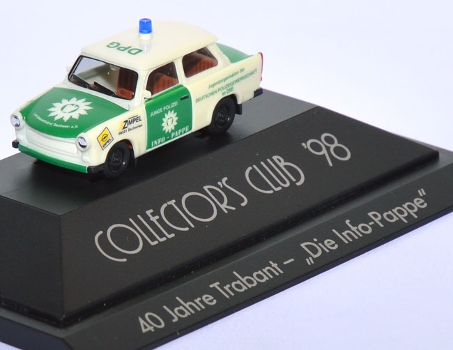 Trabant 601 S Limousine Deutsche Polizeigewerkschaft - Info-Pappe