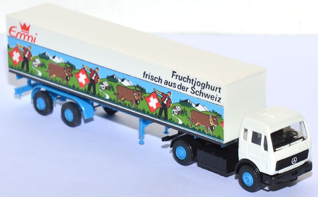 Mercedes-Benz 1217 LS/36 Koffersattelzug Emmi-Joghurt Schweiz weiß