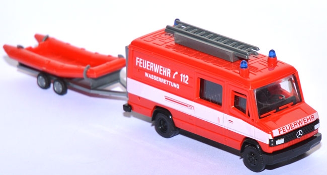 Mercedes-Benz 507 D mit Anhänger und Schlauchboot Feuerwehr Wasserrettung