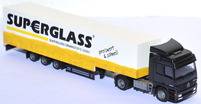 Mercedes-Benz Actros 1843 Gardinenplanen-Sattelzug Superglass