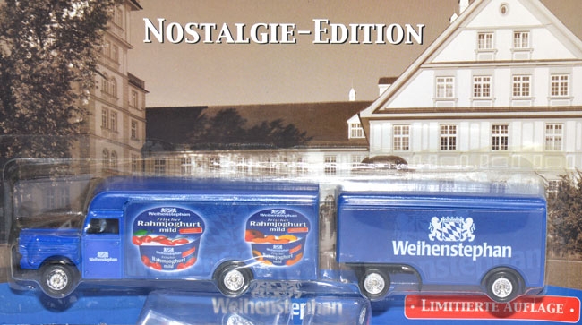Büssing 8000 Kofferlastzug Weihenstephan blau
