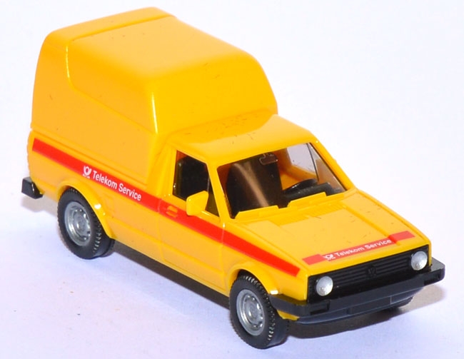 VW Caddy 1 Post Telekom Service gelb