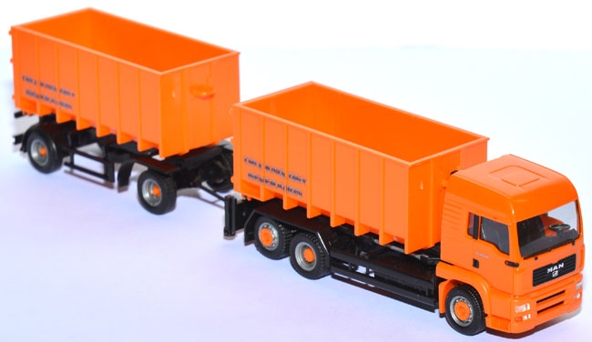 MAN TG 460 A Abrollcontainer-Lastzug Meiller Trucknology Generation orange