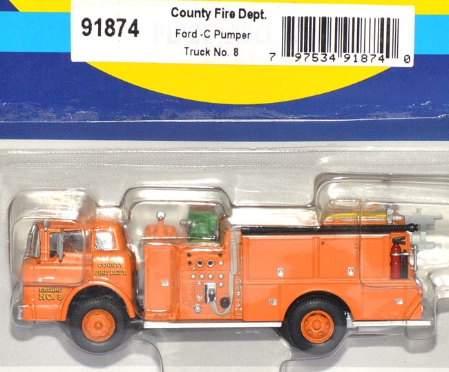 Ford  C Fire Truck Pumper County Fire Dept. Feuerwehr orange