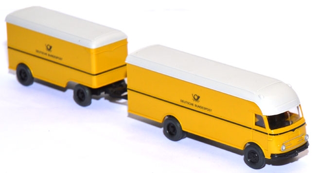 Mercedes-​​​Benz LP 312 Pullman Möbelkofferlastzug DBP altgelb