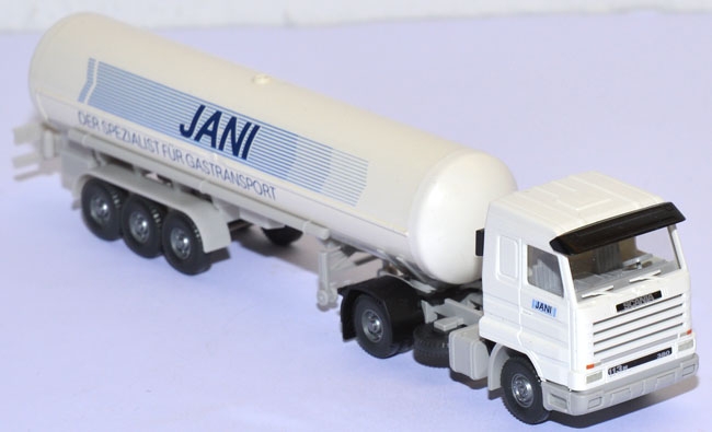 Scania 113 M Flüssiggassattelzug Jani weiß