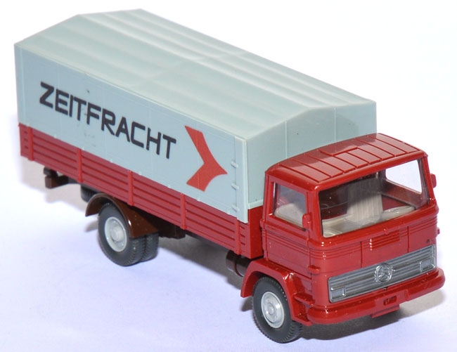 Mercedes-​Benz LP 1317 Pritschen-​LKW Zeitfracht weinrot