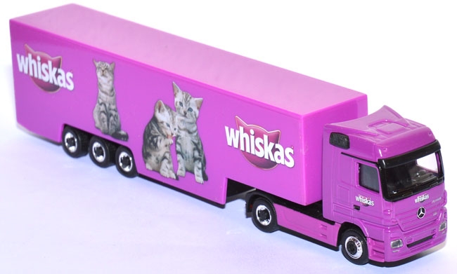 Mercedes-Benz Actros LH Koffersattelzug Whiskas lila