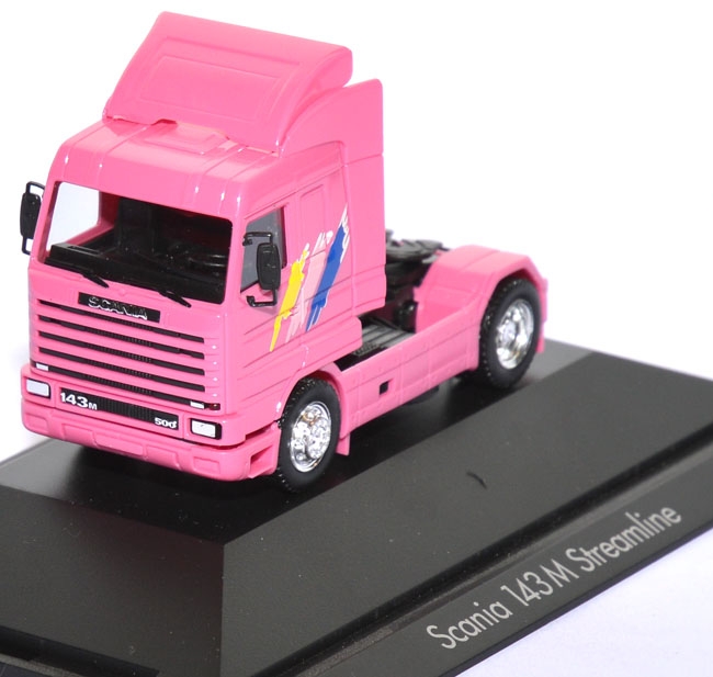 Scania 143 M Streamline Solozugmaschine rosa