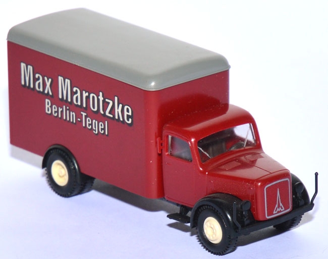 Magirus Eckhauber Koffer - Lkw Max Marotzke Berlin - Tegel braunrot