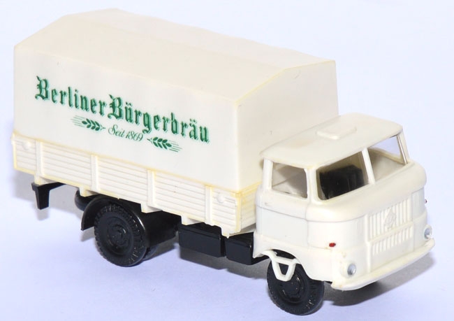 IFA W50 LKW Pritsche/Plane Berliner Bürgerbräu weiß