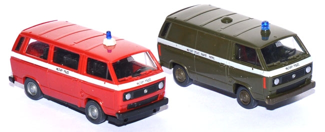 VW T3 Kasten + Bus Military Police Traffic Patrol Set-Packung