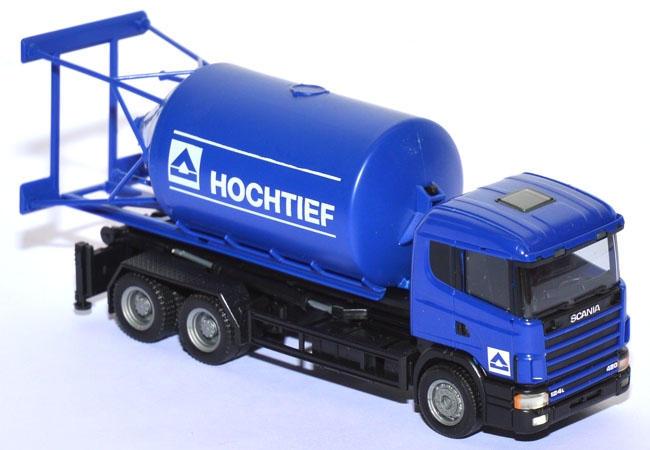 Scania 124 Zement-Silo Transporter HOCHTIEF blau