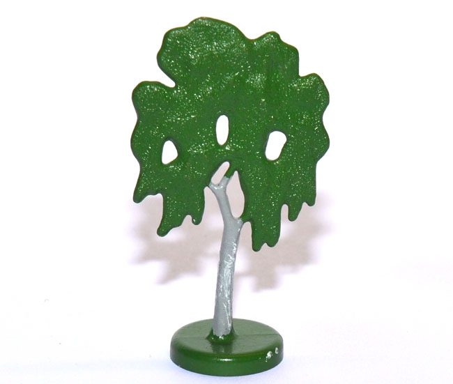 Baum, Laubbaum, Plant, Tree Flat Birch painted with hollow base grün