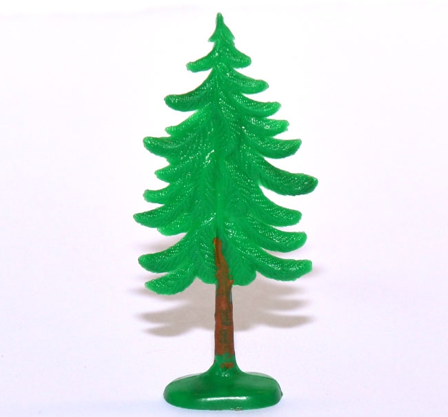 Baum, Nadelbaum, Tree Flat Pine  with solid base grün