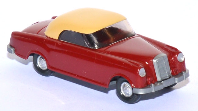 Mercedes-​Benz 220 S Cabriolet geschlossen weinrot