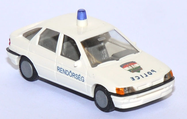 Ford Escort Ghia Police Rendorseg Polizei Ungarn weiß 45729