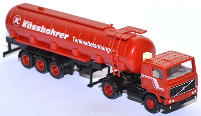 Volvo F 12 Tanksattelzug - Kässbohrer Tanksattelanhänger rot