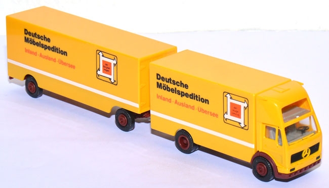 Mercedes-​​Benz (K) Topsleeper Möbeltransport Hängerzug Deutsche Möbelspedition DMS